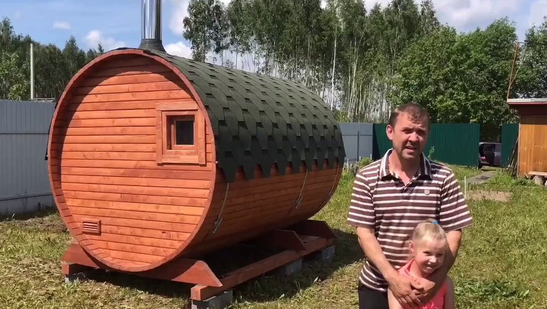 Баня бочка фото.